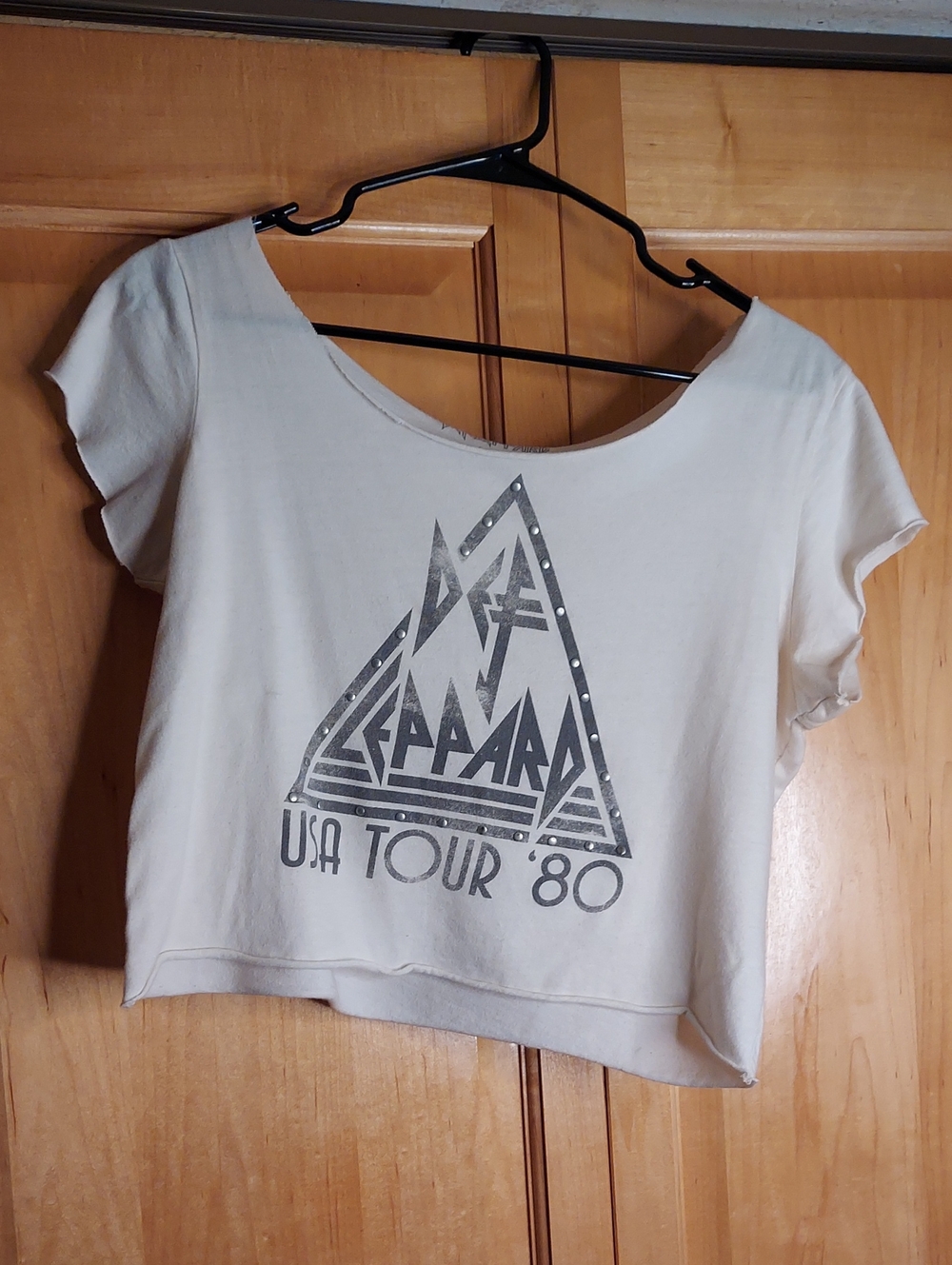 Def Leppard Off Shoulder Custom Cut Tee